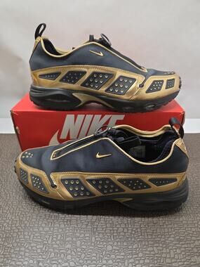 Nike Air Sunder Max Black Metallic Gold HJ4130-002 Mens Size 12